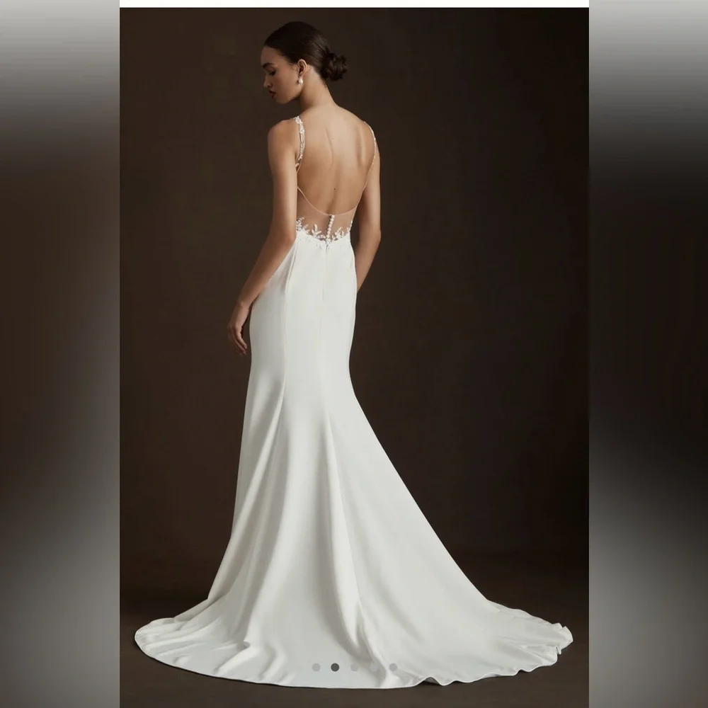 Anthropologie White Lace Wedding Dress - Picture 4 of 8